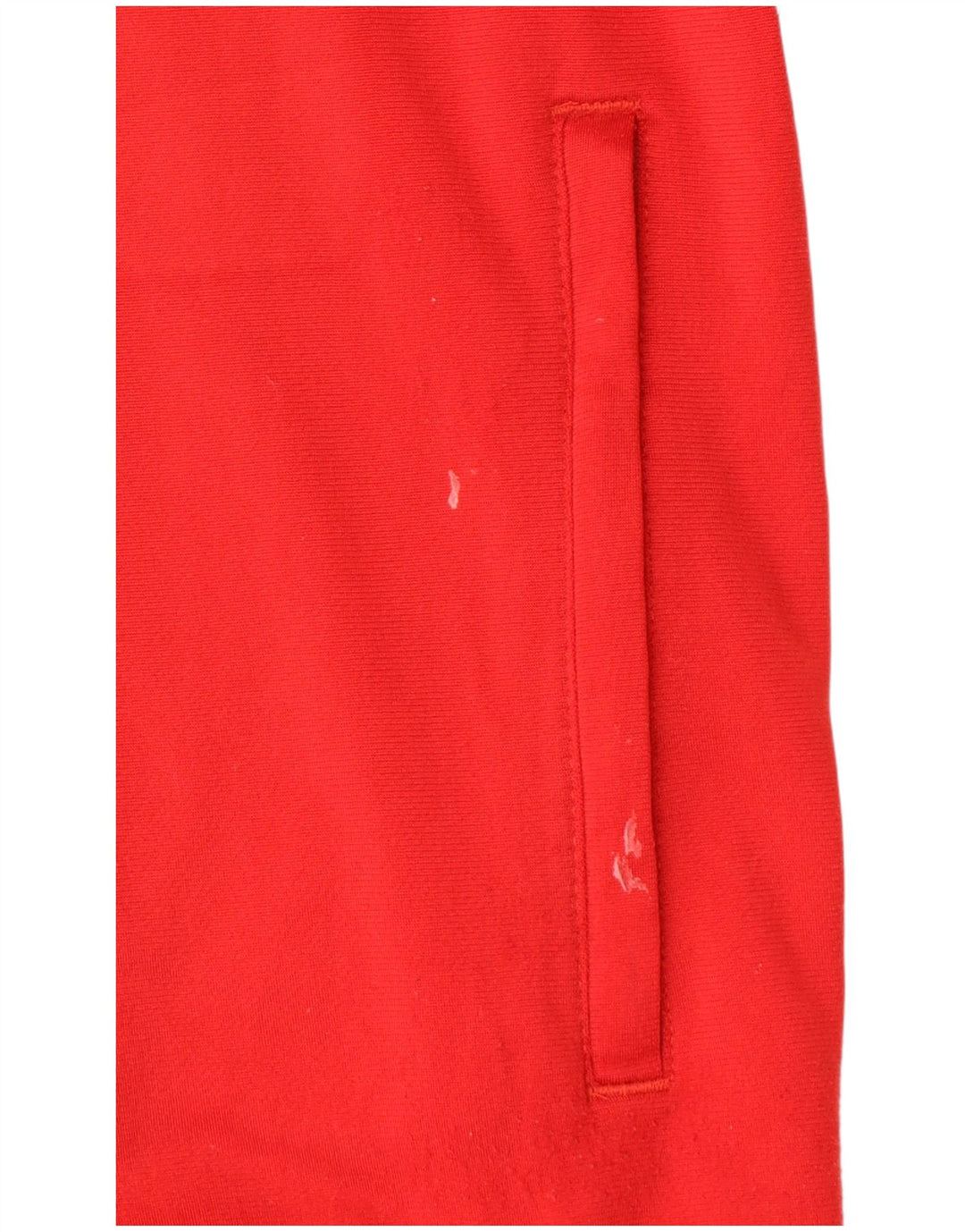 ADIDAS Boys Tracksuit Top Jacket 13-14 Years Red Colourblock Polyester