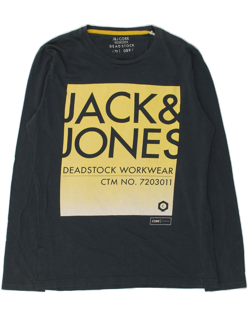 JACK & JONES Mens Slim Graphic Top Long Sleeve XL Grey | Vintage Jack & Jones | Thrift | Second-Hand Jack & Jones | Used Clothing | Messina Hembry 