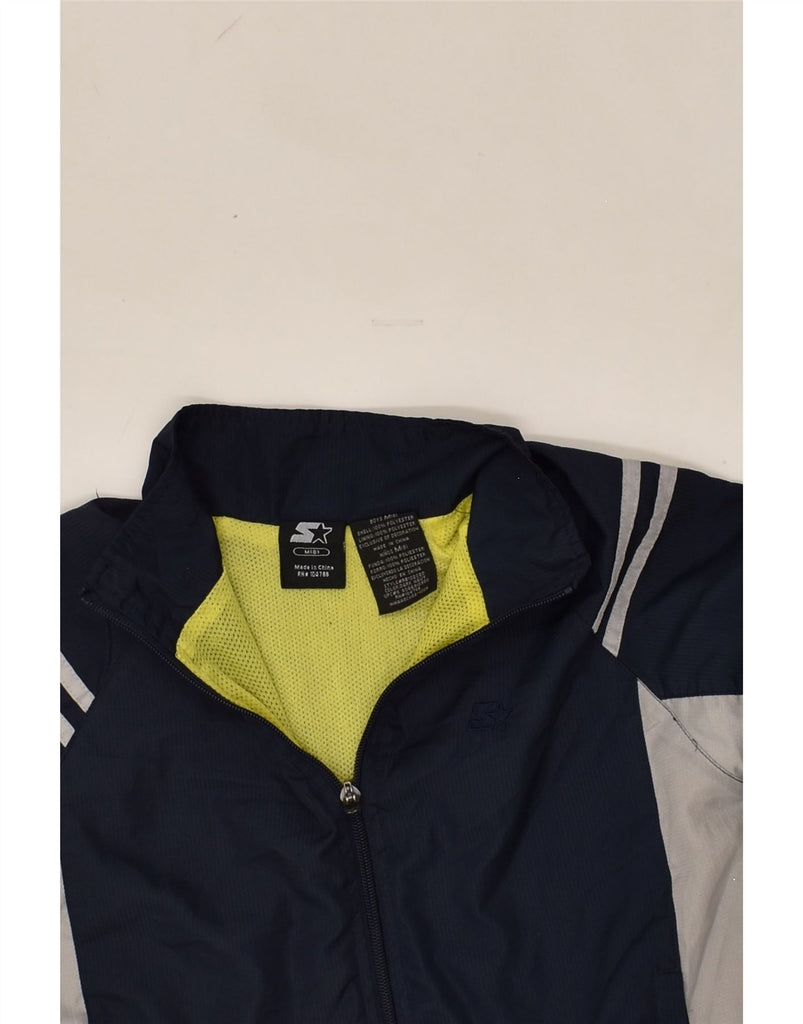 STARTER Boys Tracksuit Top Jacket 7-8 Years Medium Navy Blue Colourblock | Vintage Starter | Thrift | Second-Hand Starter | Used Clothing | Messina Hembry 