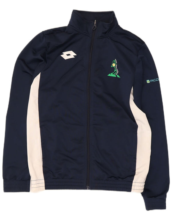 Lotto Boys Tracksuit Top Jacket 15-16 Years XL Navy Blue Colourblock