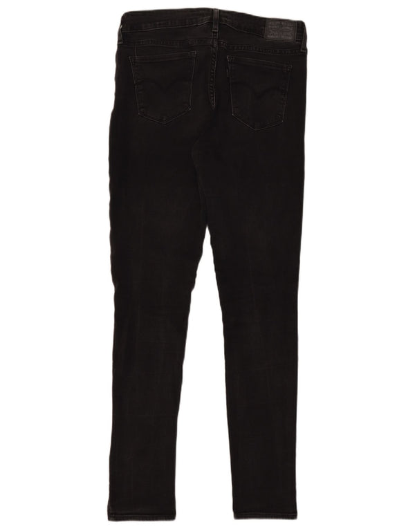 Levi's Womens 711 Skinny Jeans W30 L32 Black Cotton