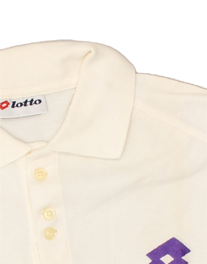 LOTTO Mens Polo Shirt Small White Colourblock Cotton Vintage Lotto and Second-Hand Lotto from Messina Hembry 