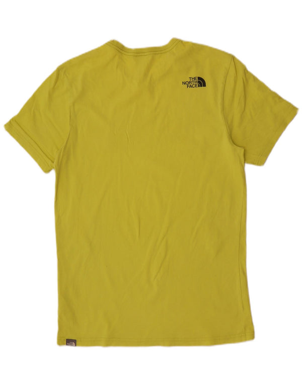 The North Face Mens Graphic T-Shirt Top Small Yellow Cotton