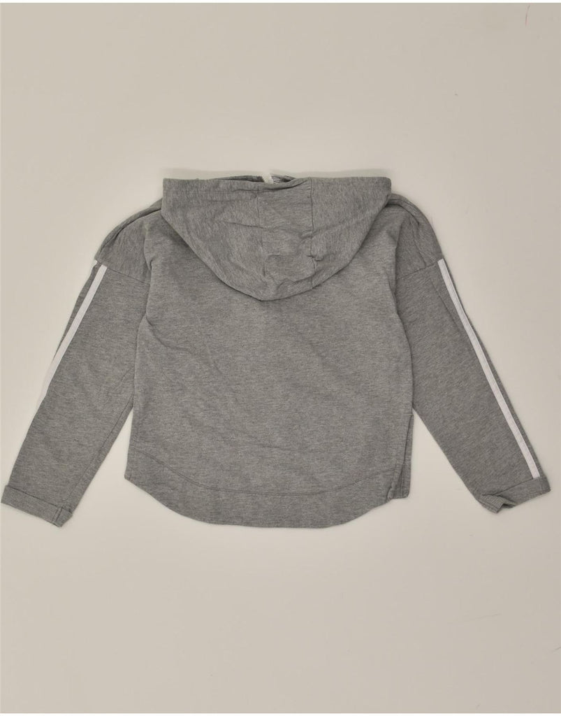 ADIDAS Girls Zip Hoodie Sweater 10-11 Years Grey | Vintage Adidas | Thrift | Second-Hand Adidas | Used Clothing | Messina Hembry 