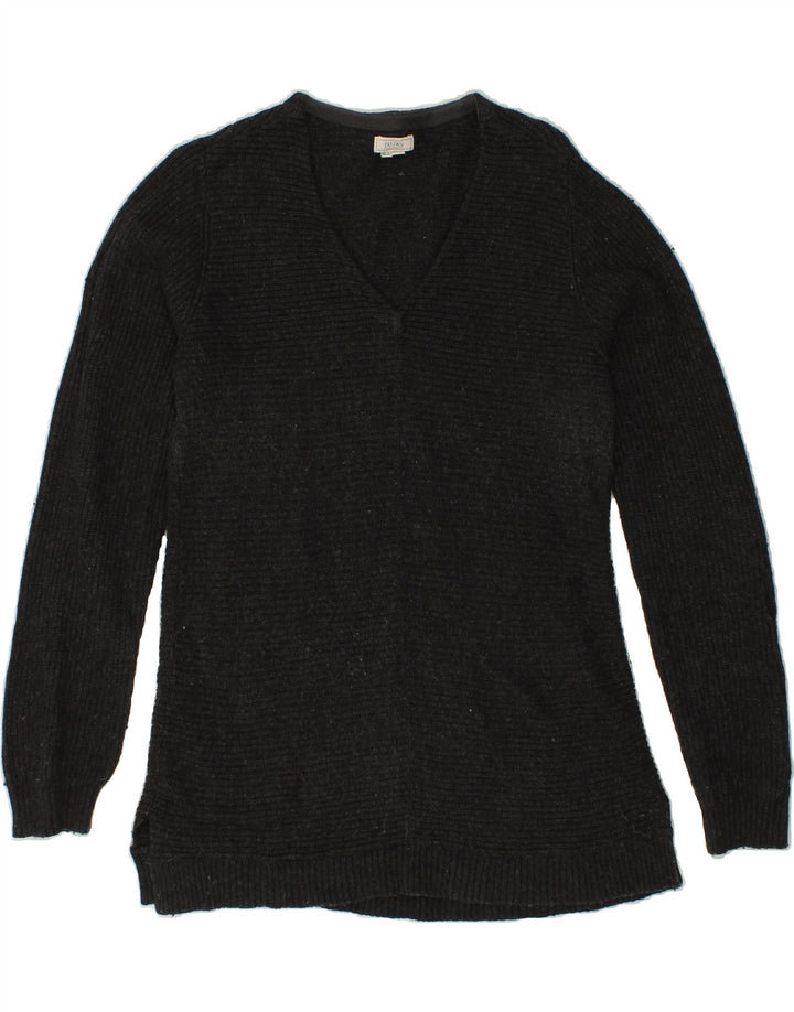 FAT FACE Womens V-Neck Jumper Sweater UK 10 Small  Grey Cotton Vintage Fat Face and Second-Hand Fat Face from Messina Hembry 