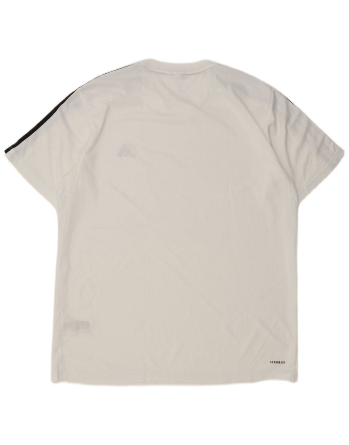 Adidas Mens Aeroready T-Shirt Top XL White Polyester