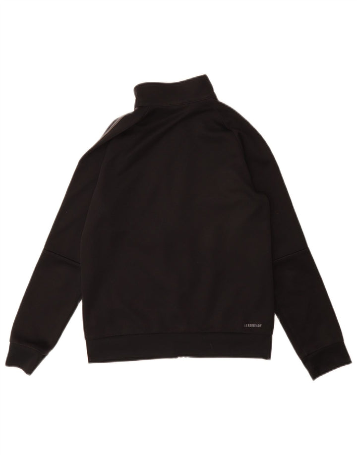 Adidas Boys Aeroready Tracksuit Top Jacket 11-12 Years Black