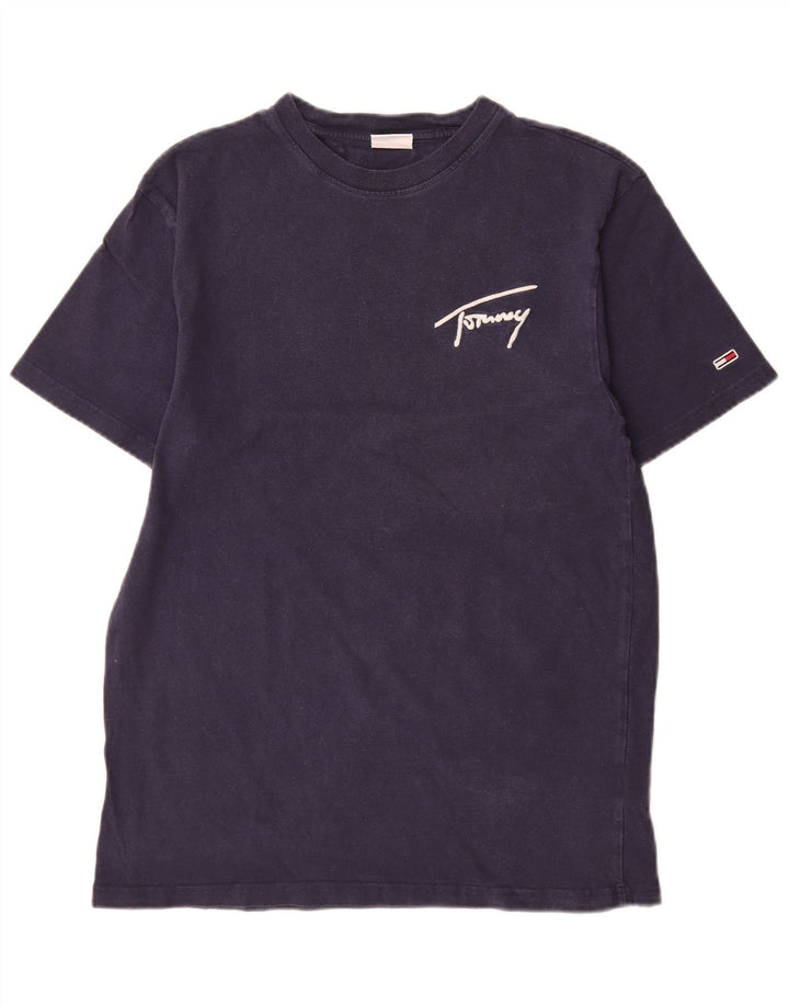 Tommy Hilfiger Mens Graphic T-Shirt Medium Navy Blue Cotton