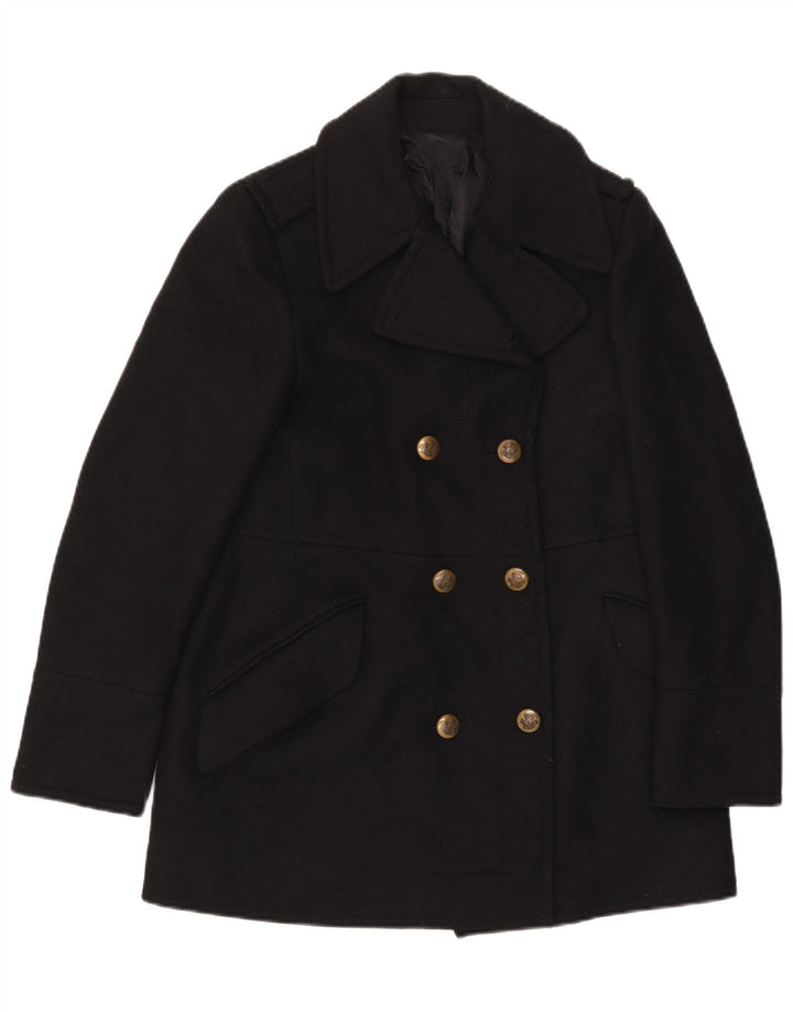 Vintage Womens Pea Coat UK 14 Medium Black