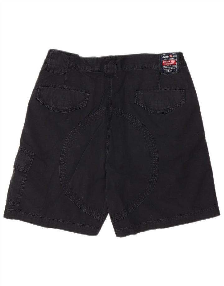 Murphy & Nye Mens Cargo Shorts W31 Medium Black Cotton
