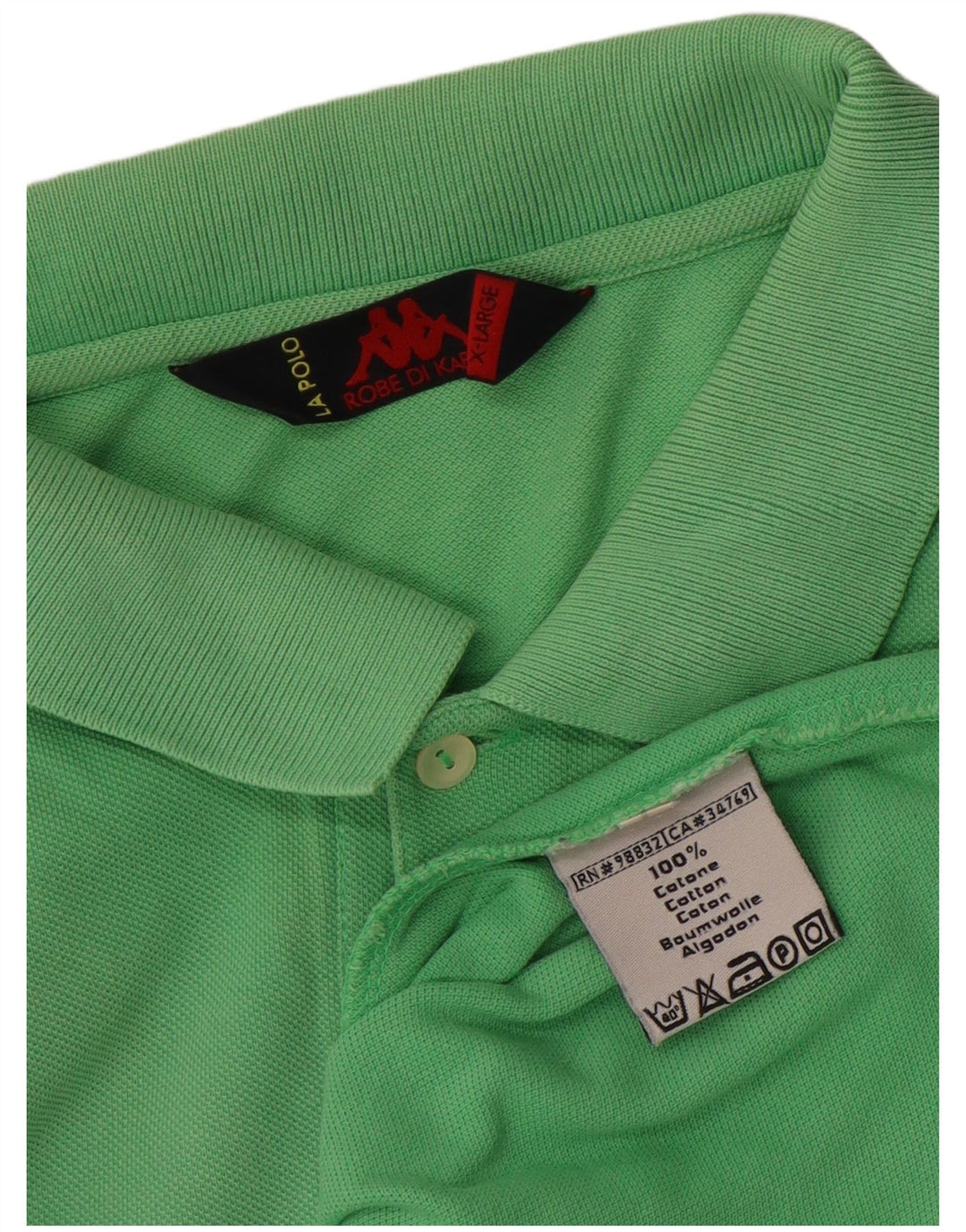 KAPPA Mens Polo Shirt XL Green Cotton