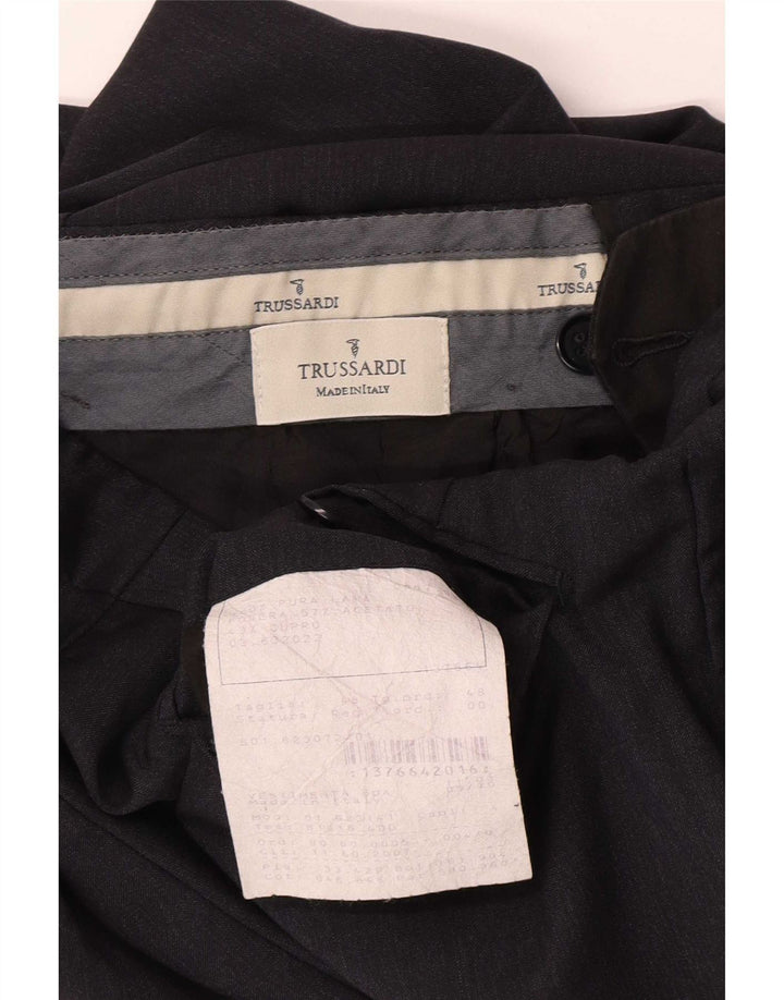 Trussardi Mens Straight Suit Trousers IT 48 Medium W32 L34 Navy Blue