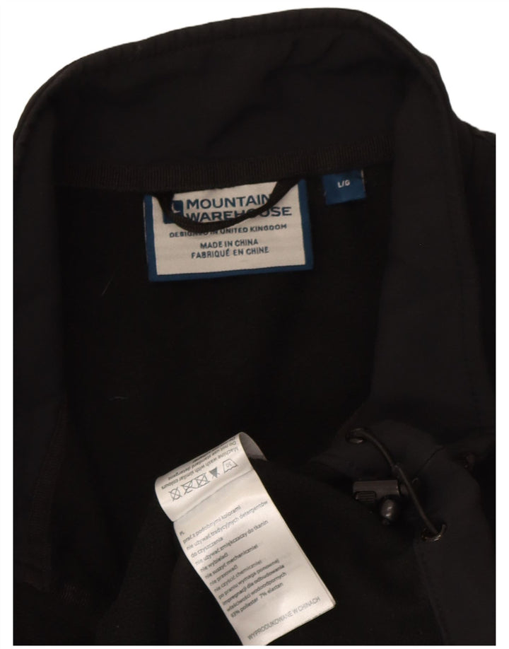 Mountain Warehouse Mens Windbreaker Jacket UK 40 Large Black Polyester