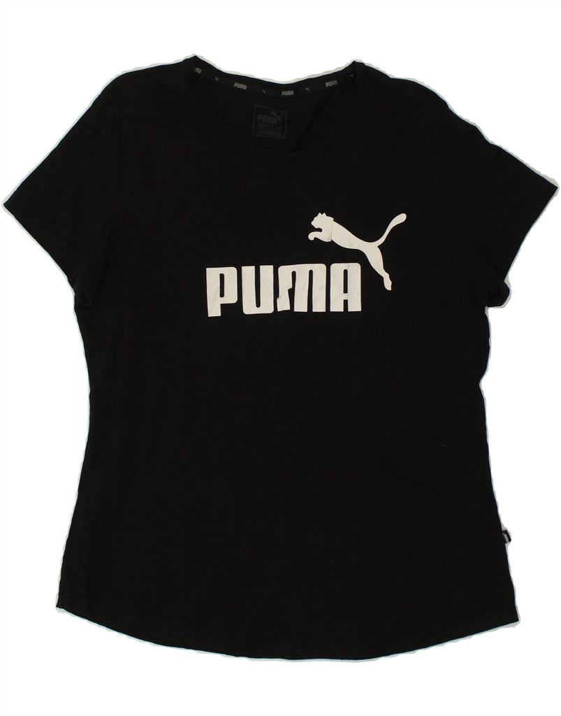 PUMA Womens Graphic T-Shirt Top UK 16 Large Black Cotton Vintage Puma and Second-Hand Puma from Messina Hembry 