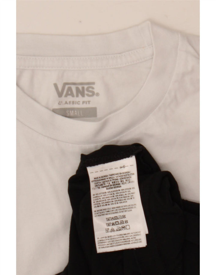 Vans Mens Classic Fit T-Shirt Top Small Black Colourblock Cotton
