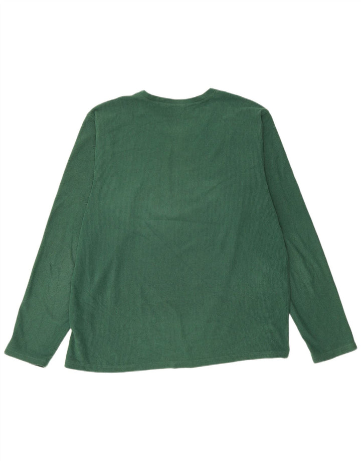 ROHAN Mens Fleece Top Long Sleeve Medium Green Polyester
