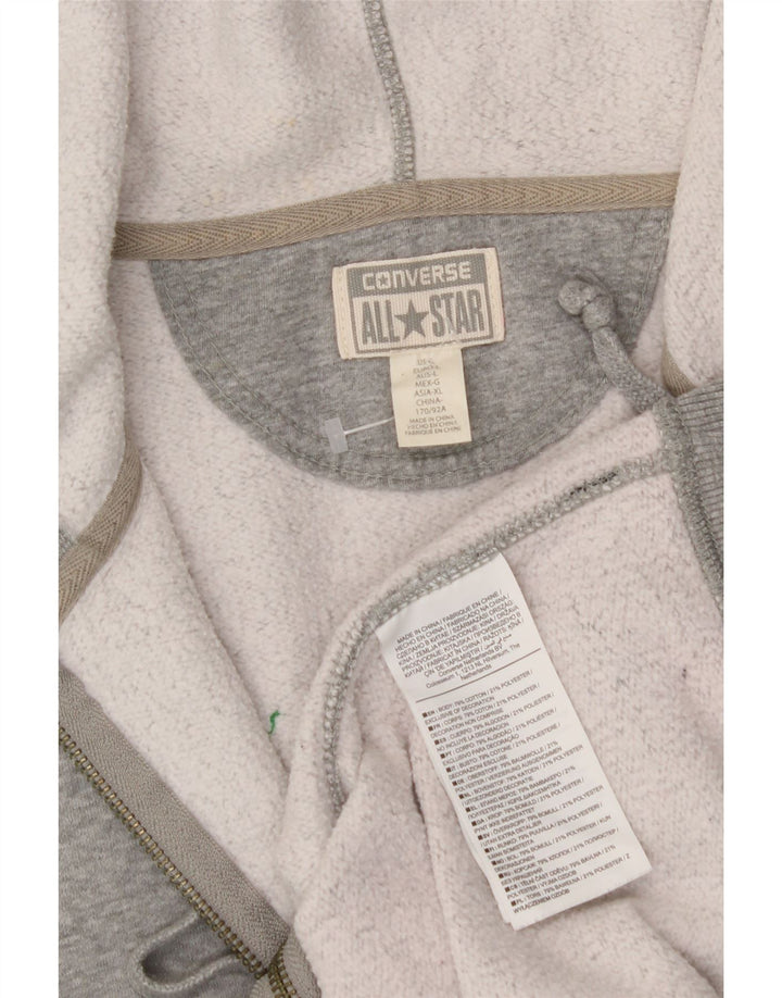 CONVERSE Boys Zip Hoodie Sweater 13-14 Years Large Grey Cotton Vintage Converse and Second-Hand Converse from Messina Hembry 