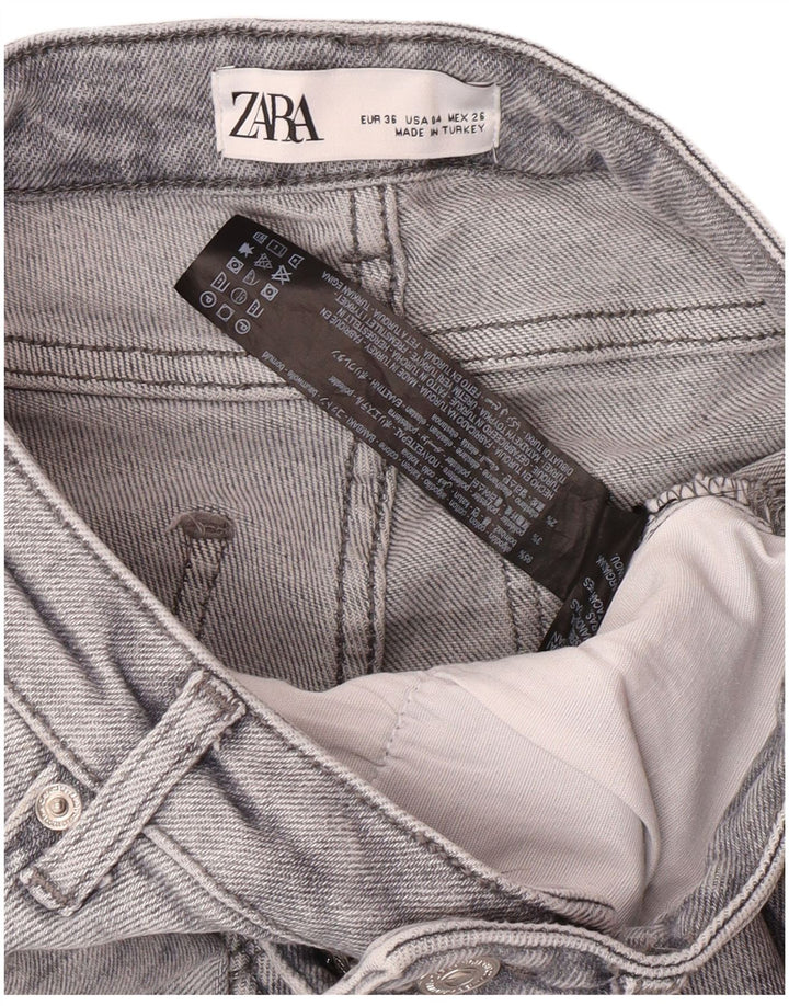 Zara Womens Skinny Jeans EU 36 XS W26 L28 Grey Cotton Modern