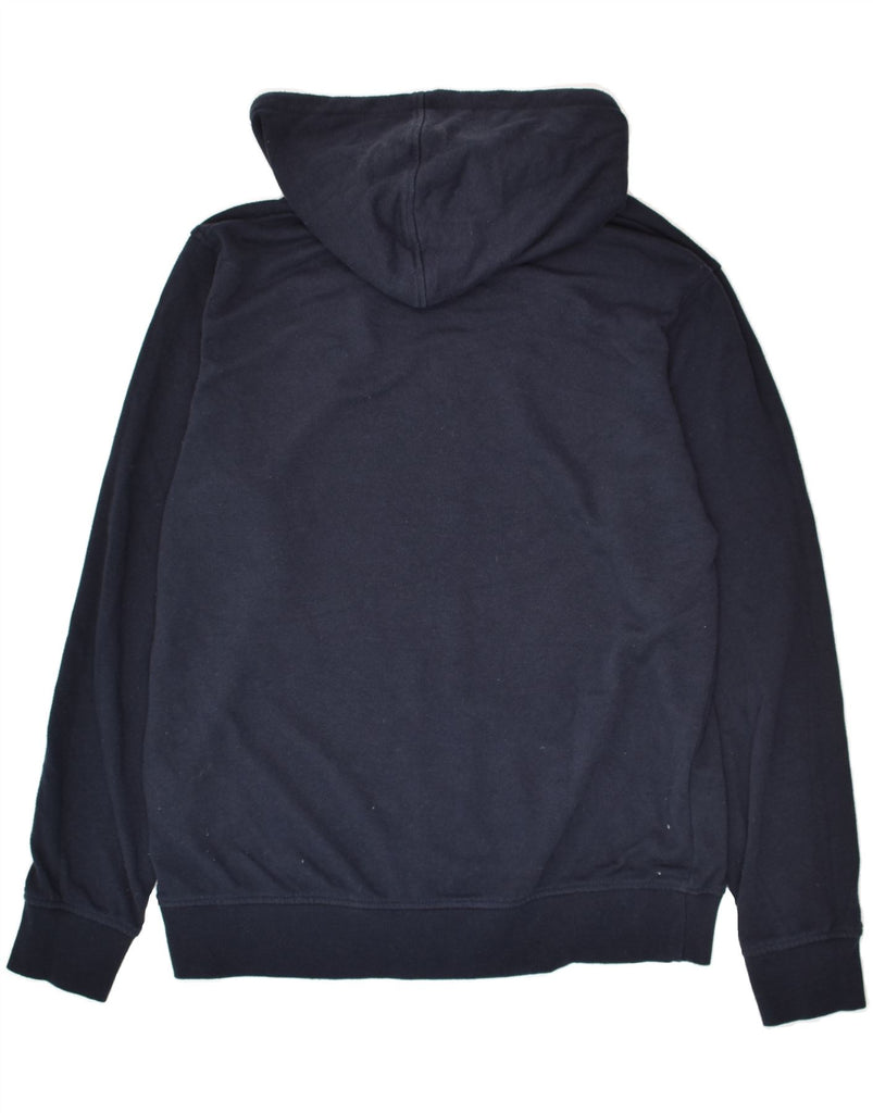 JACK & JONES Mens Graphic Hoodie Jumper Large Navy Blue Polyester | Vintage Jack & Jones | Thrift | Second-Hand Jack & Jones | Used Clothing | Messina Hembry 