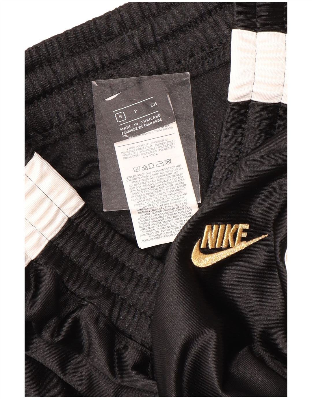 Nike Womens Tracksuit Trousers UK 10 Small  Black Colourblock Polyester