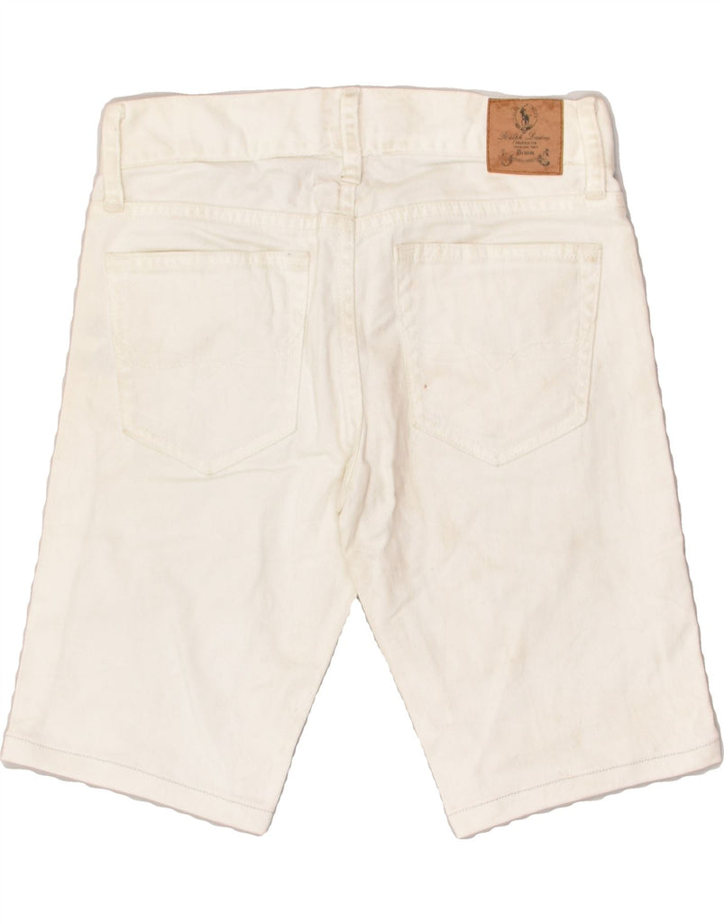 POLO RALPH LAUREN Womens Denim Shorts W25 XS White Cotton | Vintage Polo Ralph Lauren | Thrift | Second-Hand Polo Ralph Lauren | Used Clothing | Messina Hembry 