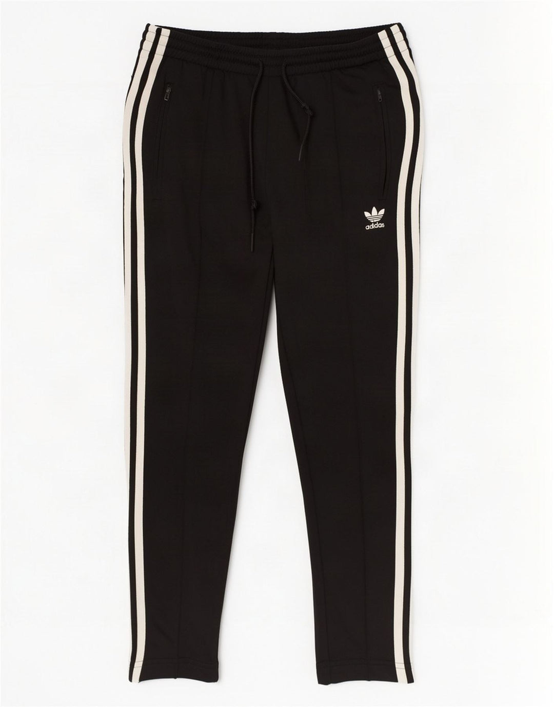 Adidas Womens Crop Tracksuit Trousers UK 6 XS Black Polyester