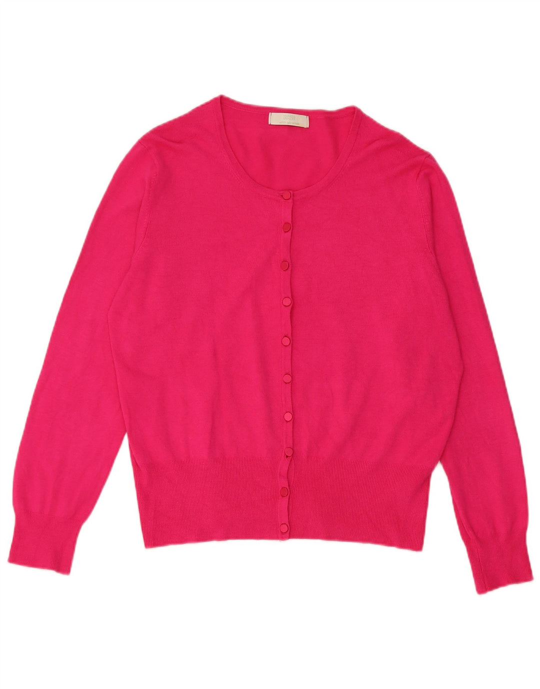 Marks & Spencer Womens Cardigan Sweater UK 16 Large Pink Viscose