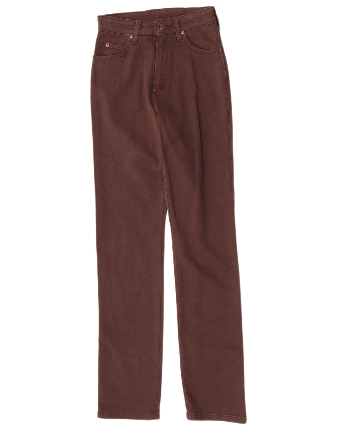 Lee Womens Straight Jeans W27 L31 Brown Cotton