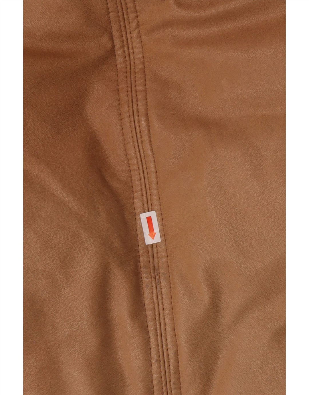 PEUTEREY Womens Hooded Padded Leather Jacket UK 10 Small Brown Leather