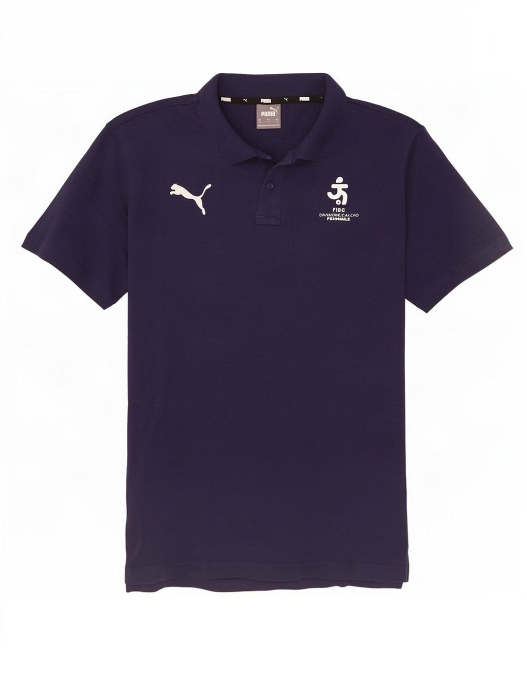 Puma Mens Polo Shirt Medium Navy Blue Cotton