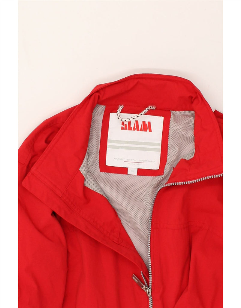 SLAM Mens Bomber Jacket UK 36 Small Red Nylon | Vintage Slam | Thrift | Second-Hand Slam | Used Clothing | Messina Hembry 