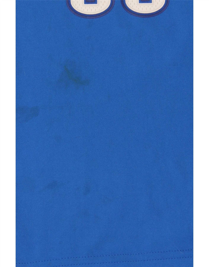 Adidas Boys Oklahoma Graphic Vest Top 9-10 Years Blue Colourblock Polyester