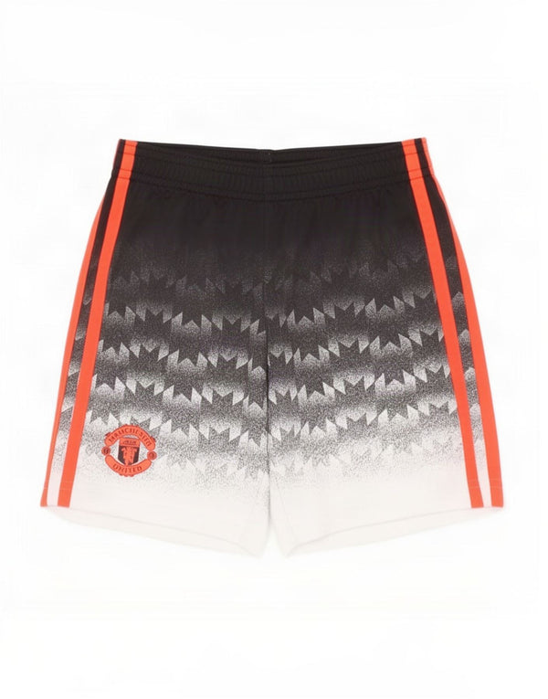 Adidas Boys Manchester United Sport Shorts 5-6 Years Black Geometric