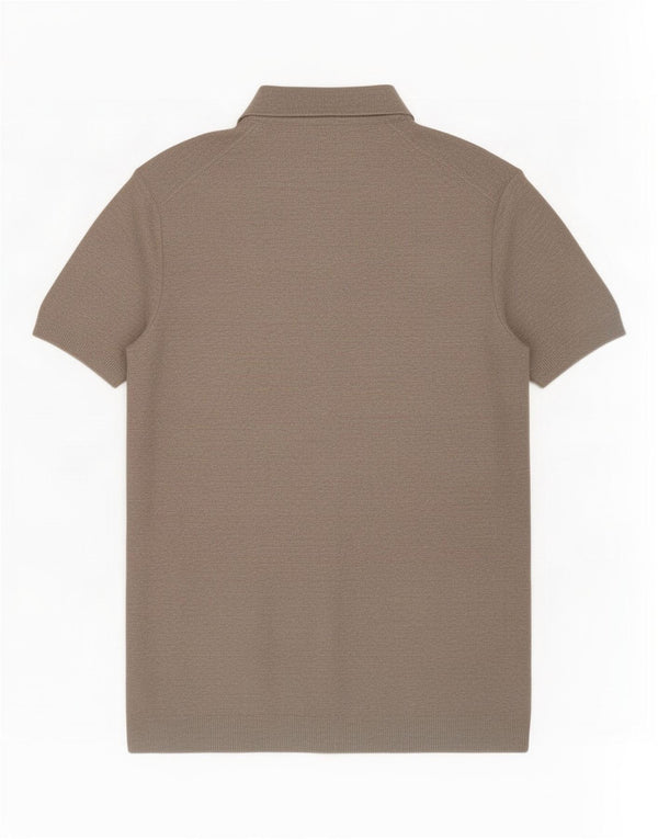 Massimo Dutti Mens Polo Shirt Large Grey Cotton