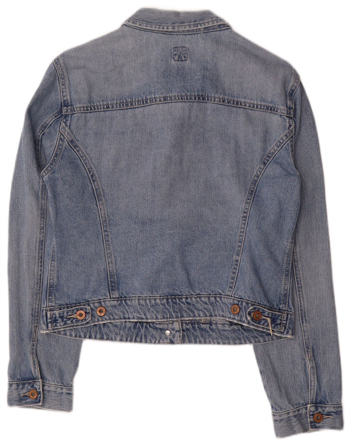 GAP Womens Crop Denim Jacket UK 16 Large Blue Cotton