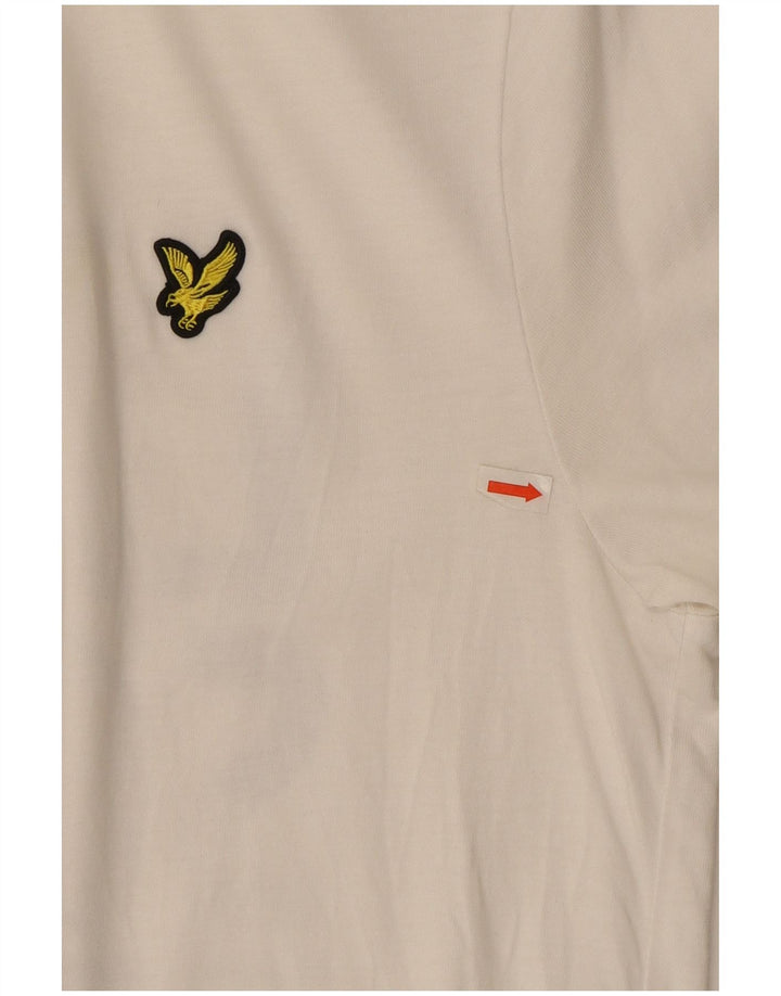 Lyle & Scott Mens Graphic T-Shirt Top Medium White Cotton