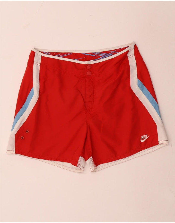 Nike Mens Swimming Shorts Medium  Red Colourblock Polyester
