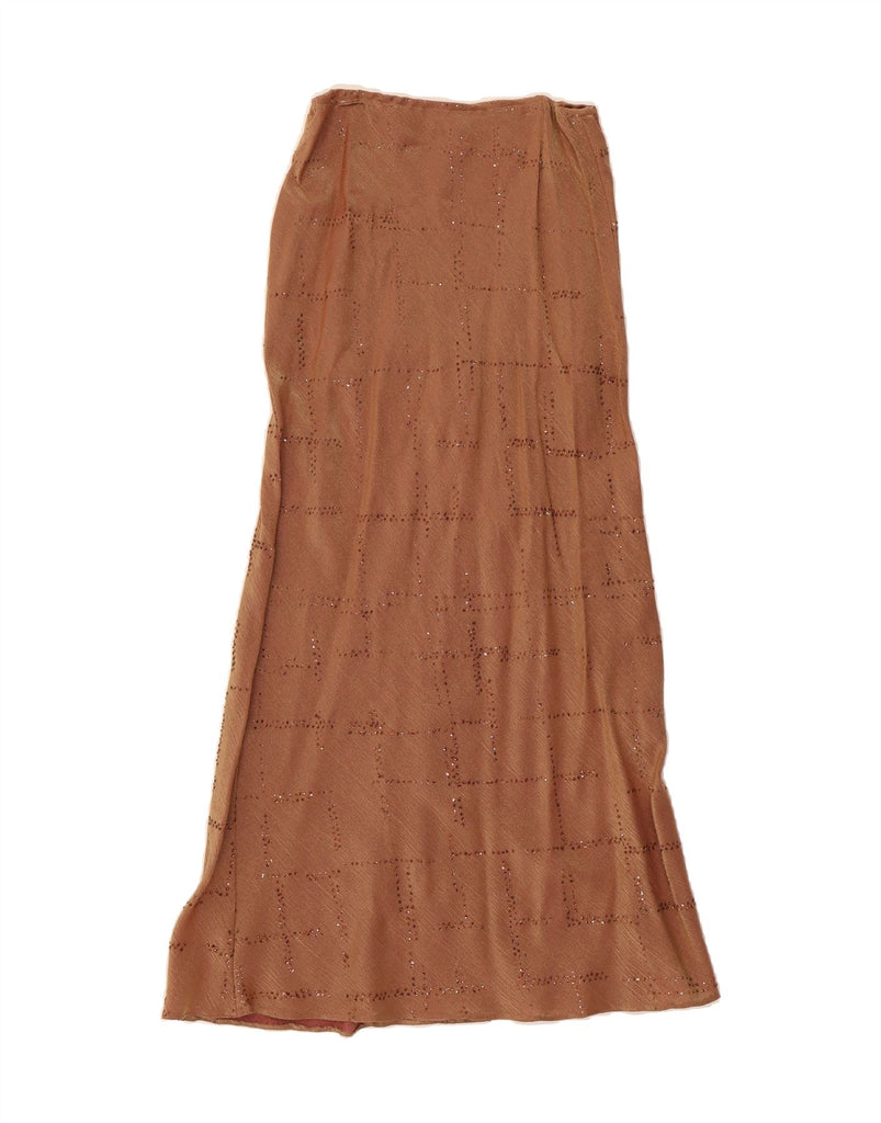 QUIN AND DONNELLY Womens Maxi Skirt UK 12 Medium W30  Brown Vintage Quin And Donnelly and Second-Hand Quin And Donnelly from Messina Hembry 