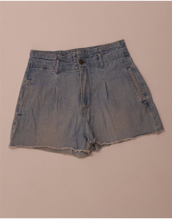 Calvin Klein Womens Denim High Waist Hot Pants W27 Small  Blue Cotton