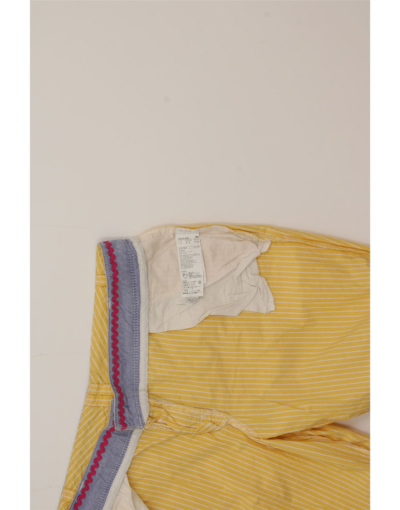 PLAYLIFE Womens Chino Shorts IT 44 Medium W31  Yellow Pinstripe Cotton Vintage Playlife and Second-Hand Playlife from Messina Hembry 