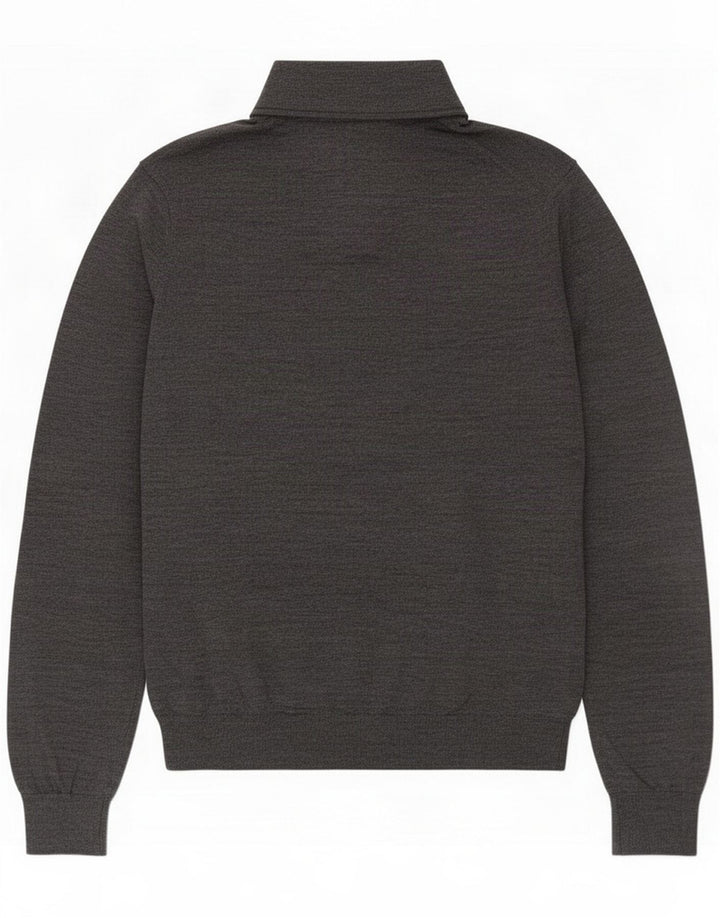 Reiss Mens Polo Neck Jumper Sweater Large Grey Wool