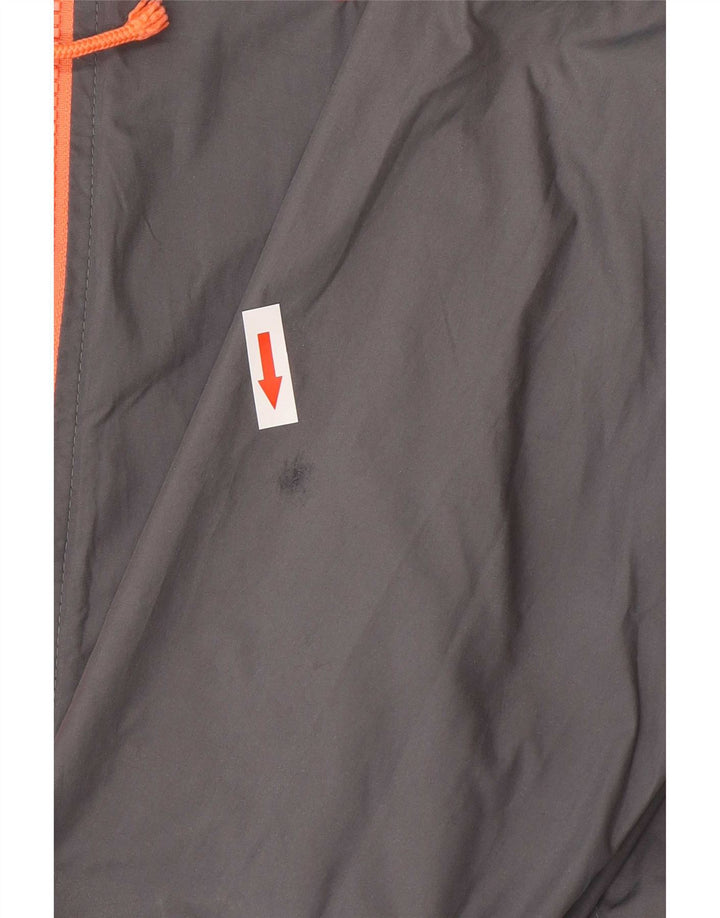 Nike Womens Hooded Rain Jacket UK 10 Small Grey Polyester Sports