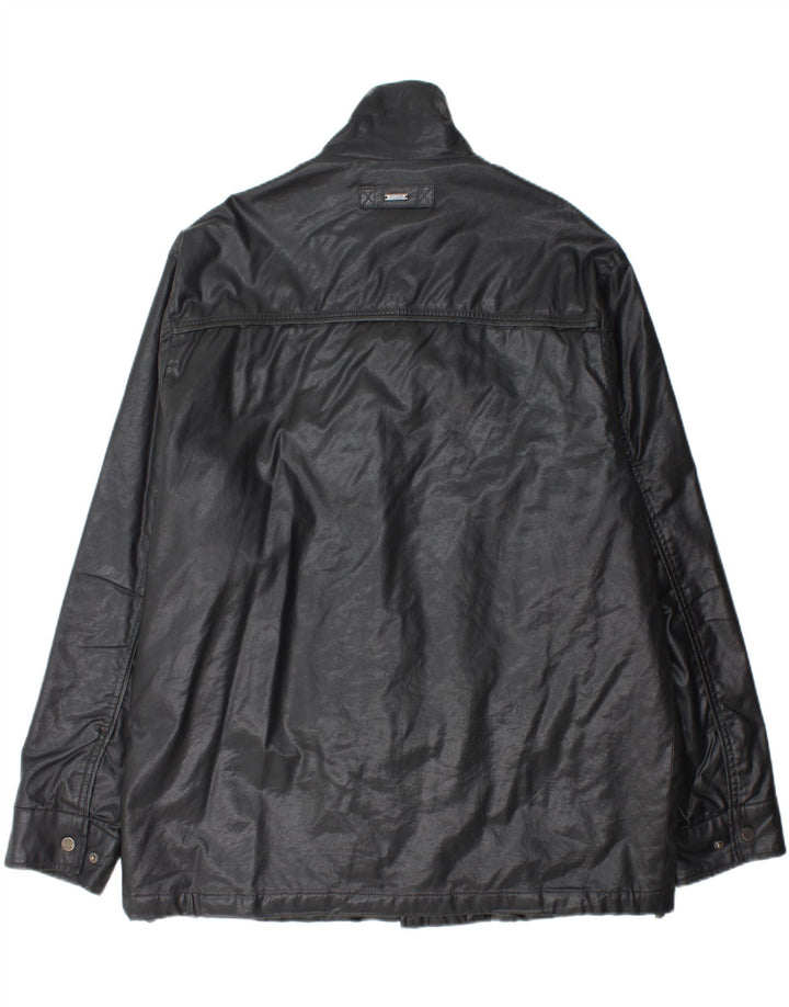 Kartel Mens Utility Jacket UK 42 XL Black Cotton