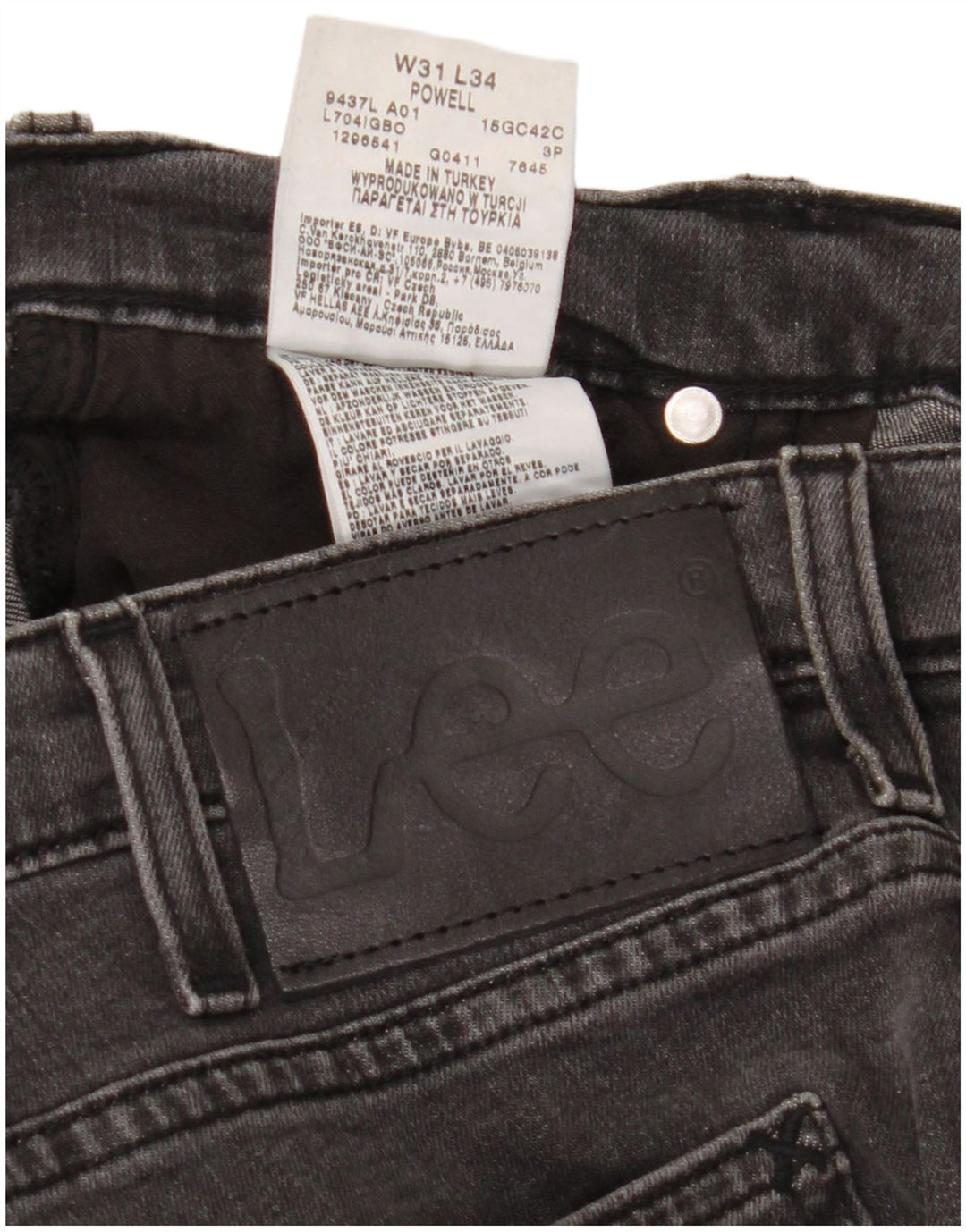 Lee Womens Powell Slim Jeans  W31 L30 Grey Cotton