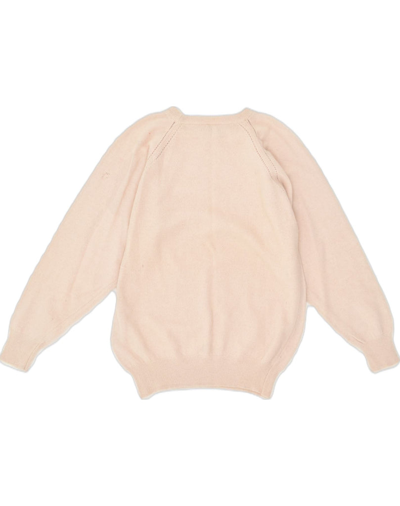 ALBA FORNARI Womens Crew Neck Jumper Sweater UK 14 Medium Pink Wool | Vintage Alba Fornari | Thrift | Second-Hand Alba Fornari | Used Clothing | Messina Hembry 