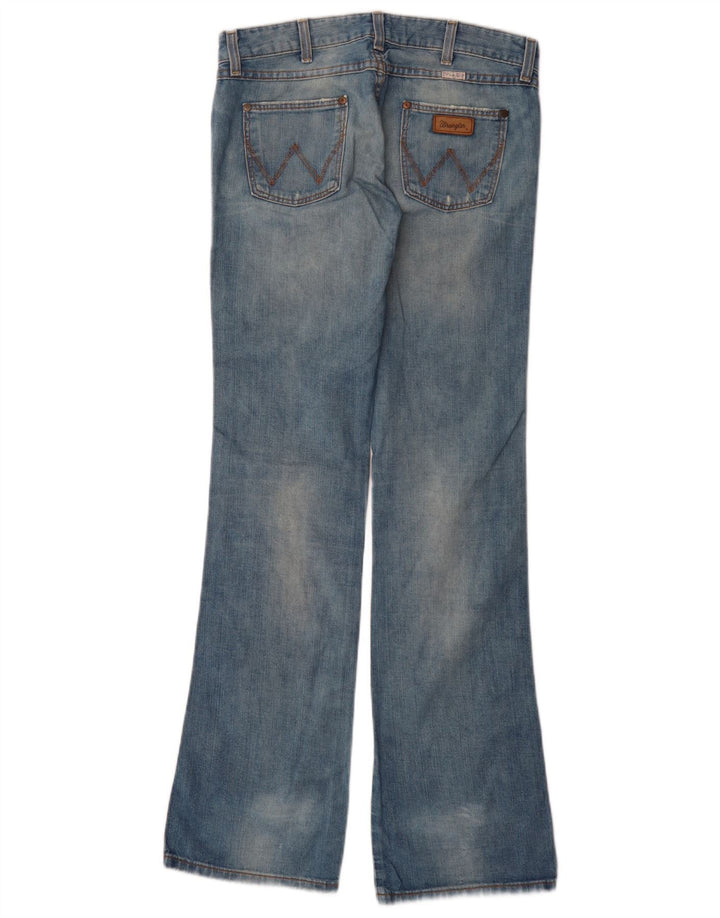 Wrangler Womens Megan Distressed Bootcut Jeans W28 L34 Blue Cotton
