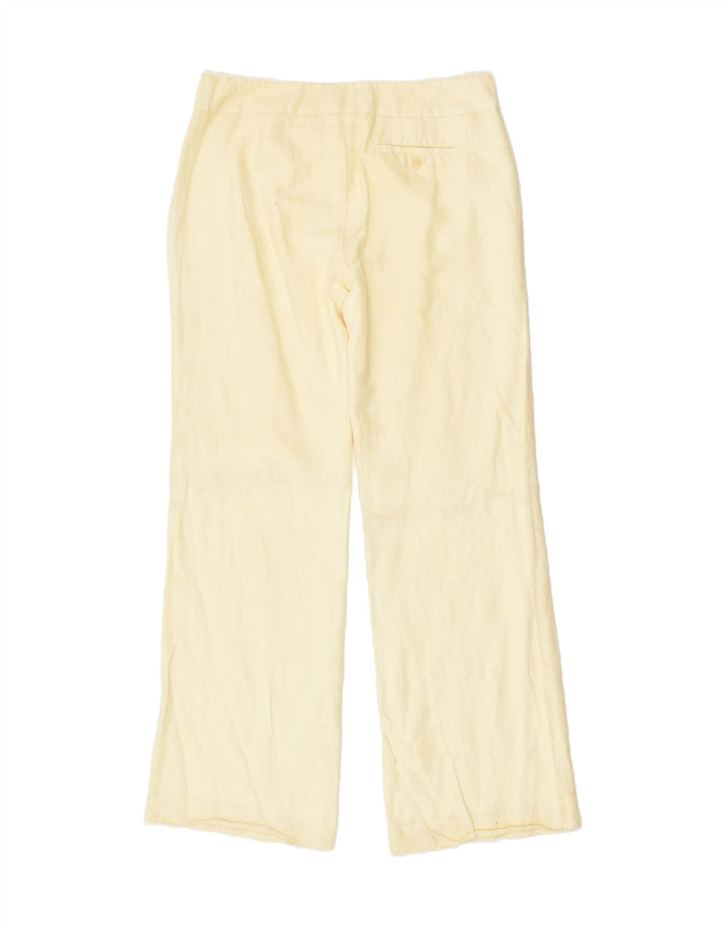 EDDIE BAUER Womens Straight Chino Trousers US 10 Large W34 L31 Yellow | Vintage Eddie Bauer | Thrift | Second-Hand Eddie Bauer | Used Clothing | Messina Hembry 