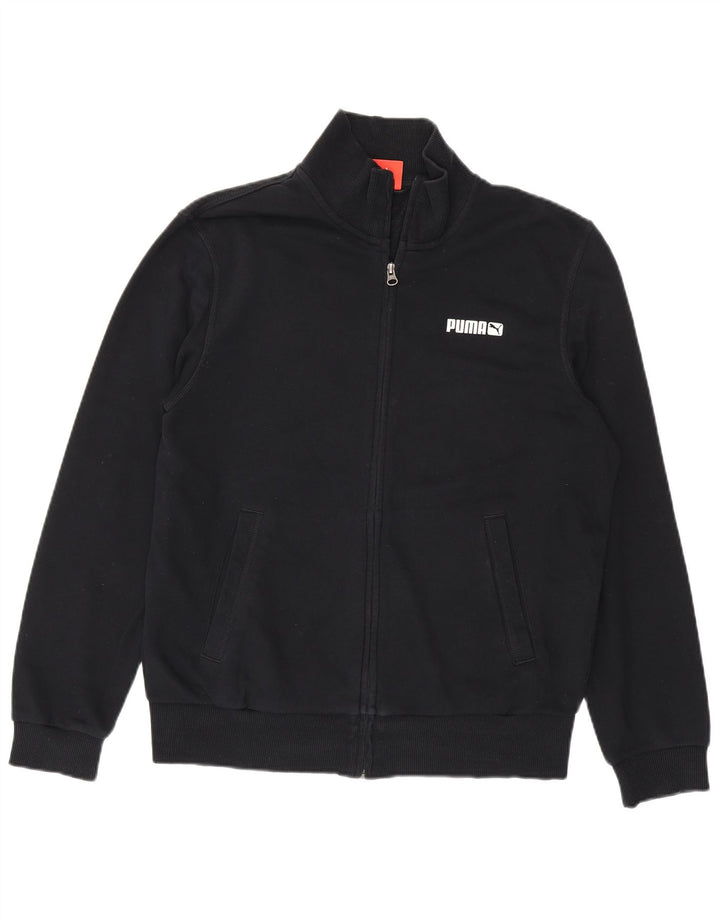 PUMA Mens Tracksuit Top Jacket Medium Black Cotton