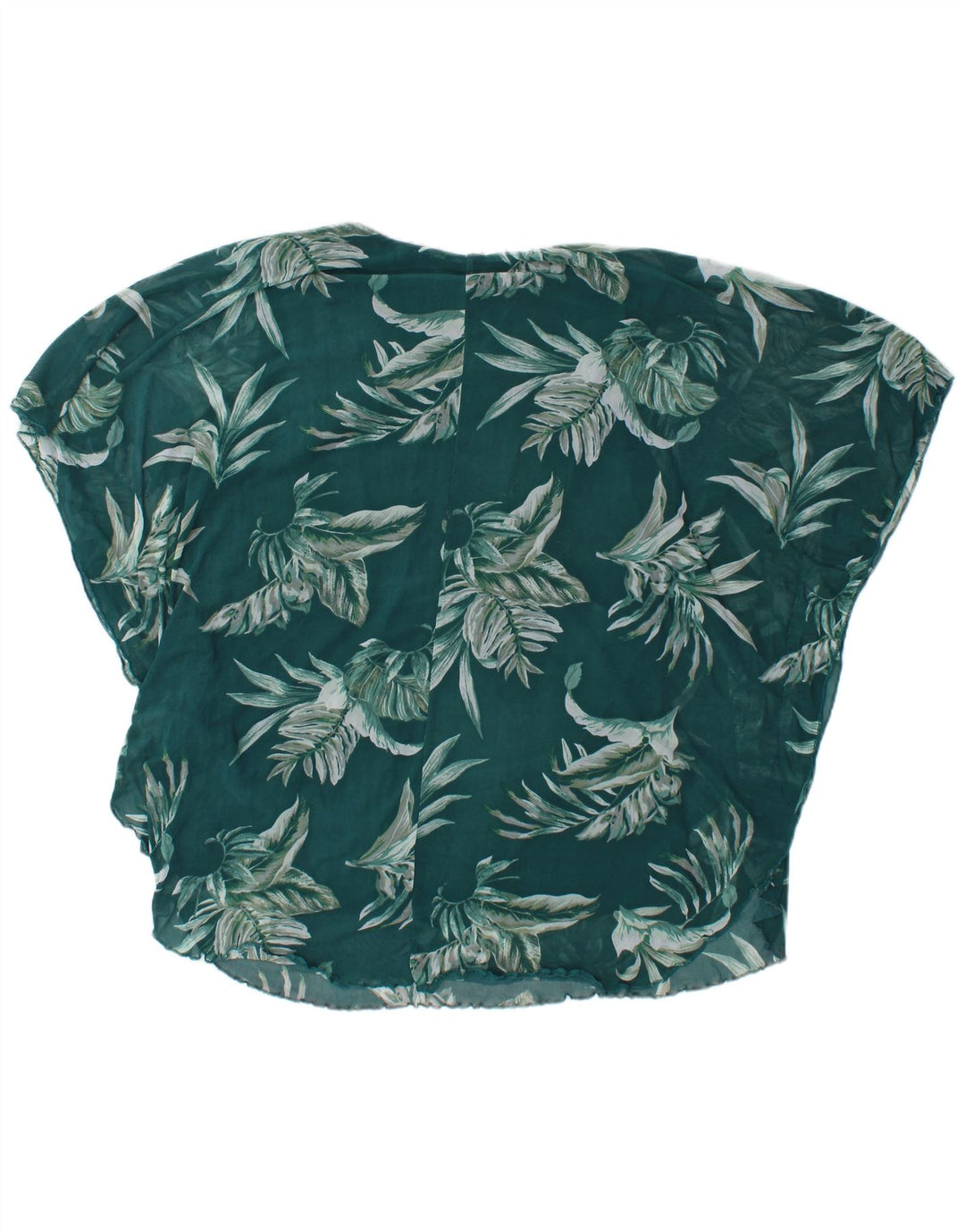 Marks & Spencer Womens Autograph Short Sleeve Blouse Top UK 14 Large Green