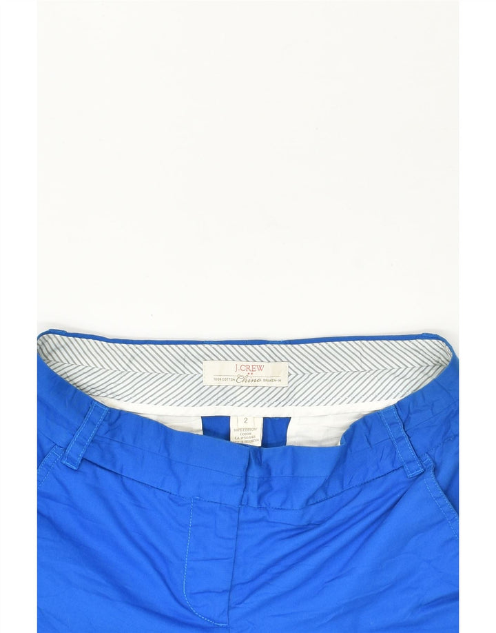 J. CREW Womens Broken In Chino Shorts US 2 XS W28  Blue Cotton | Vintage J. Crew | Thrift | Second-Hand J. Crew | Used Clothing | Messina Hembry 